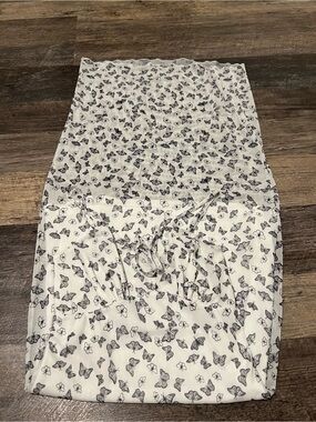 White Butterfly Print Women’s dress
